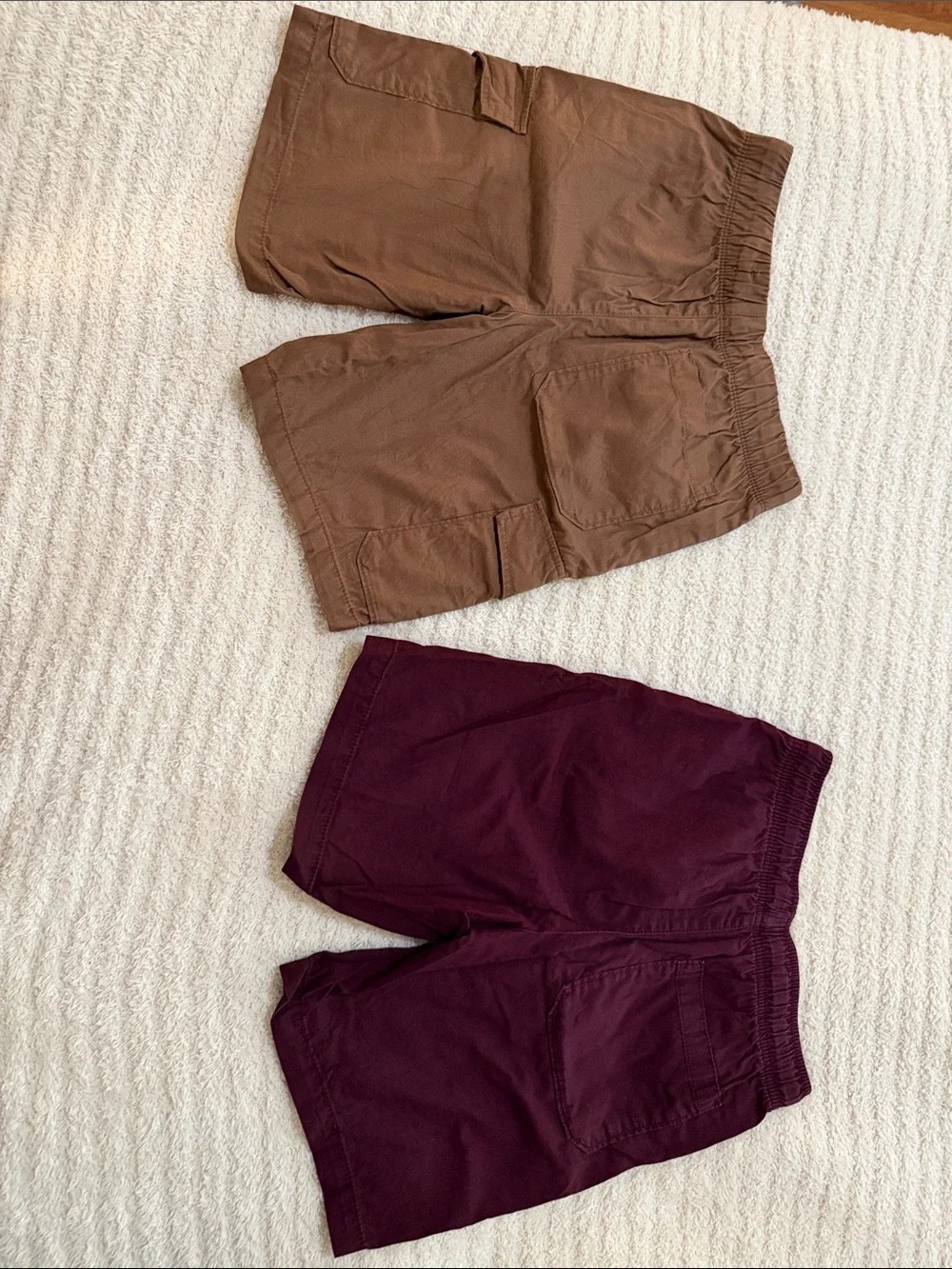 Old Navy Boys Drawstring Shorts Set - Brown & Burgundy